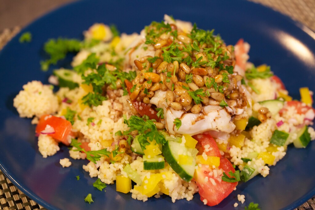 Couscous met gegrilde kabeljauw recept 24Kitchen